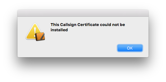 Aether Install Certificate Failed